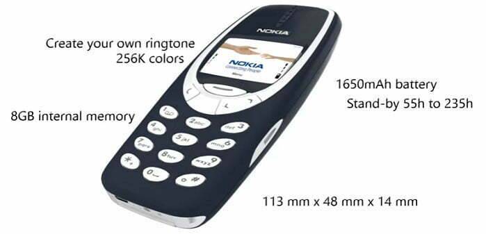 Yenilenen efsane Nokia 3310' a ait teknik bilgiler ortaya çıktı!