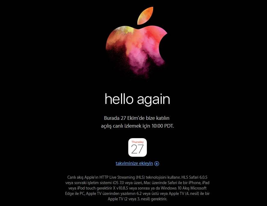 Apple Hello Again etkinliği yeni MacBook Pro ve MacBook Air modelleri