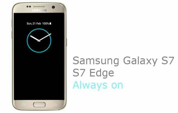 Galaxy S7 ekran daima açık (Always On) güncellemesi