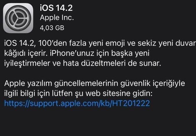 iOS 14.2 test sürümü indirmeye açıldı