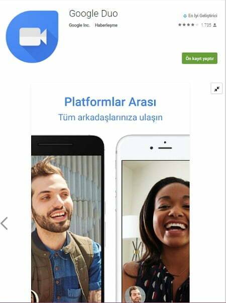 Android Google duo indir