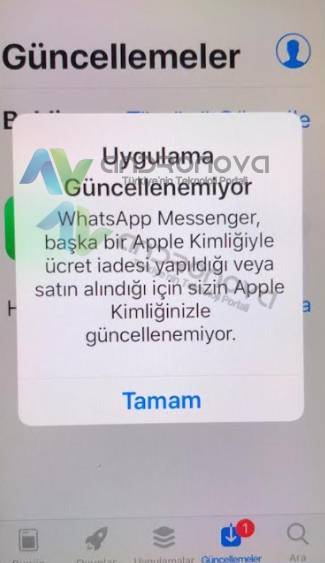 WhatsApp uygulama güncellenemiyor hatası