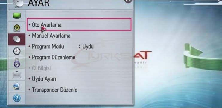 LG Smart TV LED TV Türksat 4A uydu kurulumu ayarları