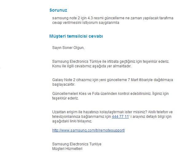 Özel Haber: Galaxy Note 2 için Android 4.3 Türkiye