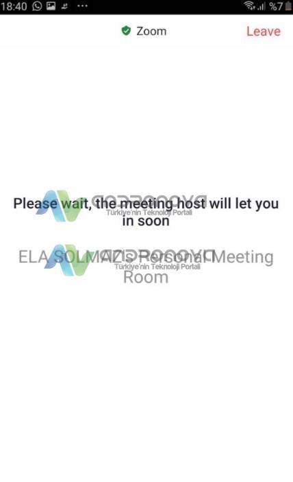 Zoom please wait the meeting host will let you in soon
