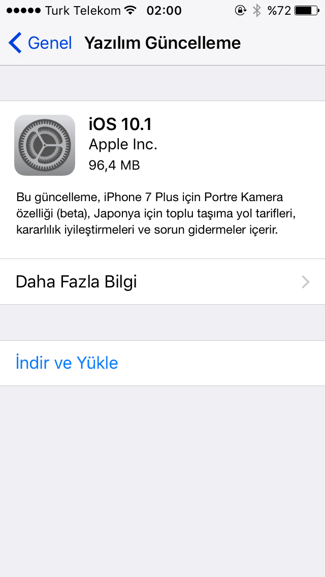 iOS 10.1 indir