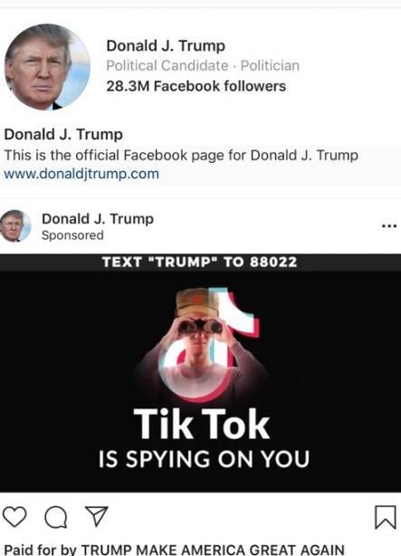 Trump TikTok yasaklama kampanyası