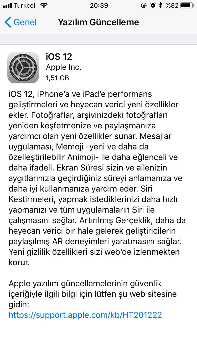 iOS 12 indir Türkiye güncellemesi başladı