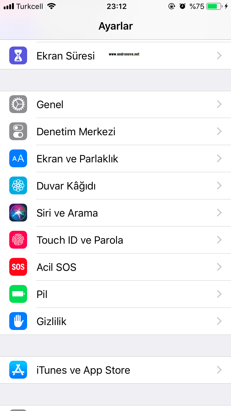 iOS 12 ekran süresi