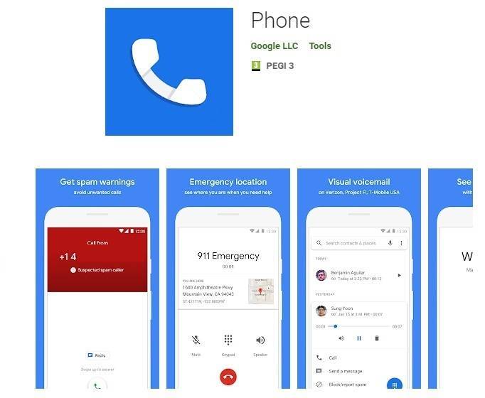 Google Phone ile doğrulanmış aramalar