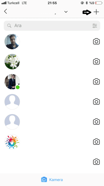 Instagram grup açma