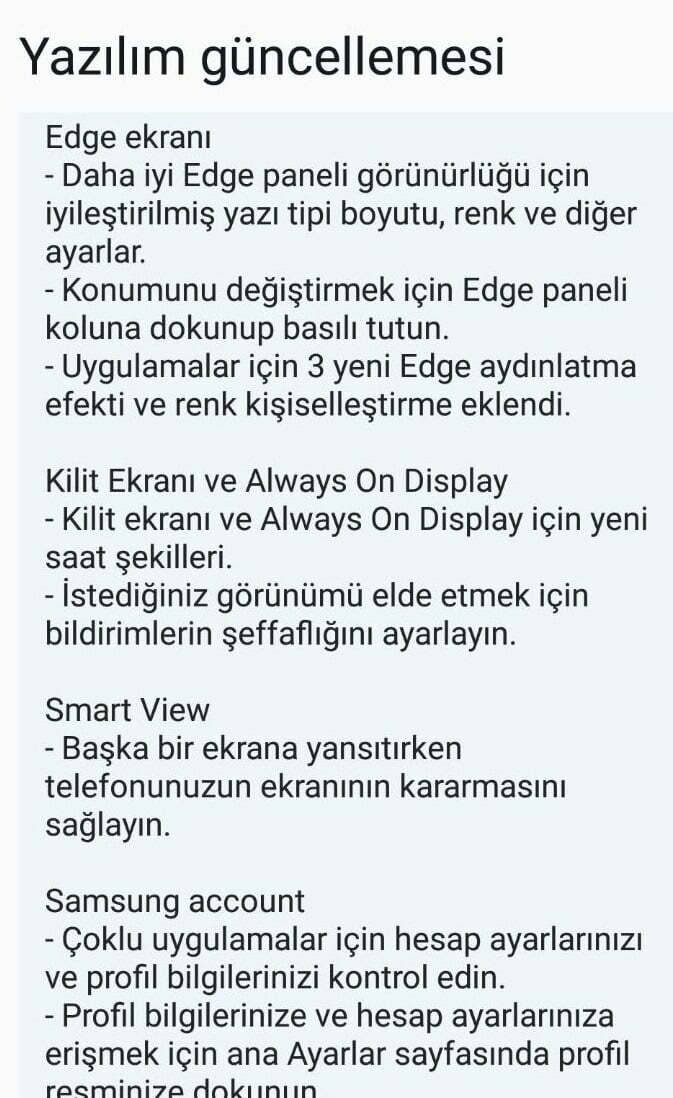 Galaxy S8 Android Oreo güncellemesi Türkiye