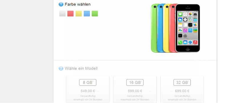 Almanya iPhone 5C 8GB