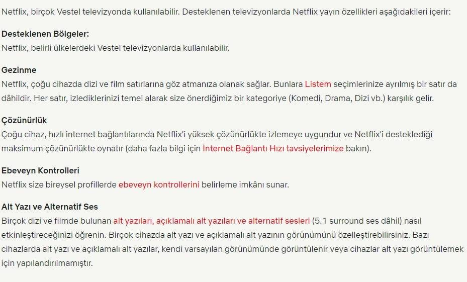 Vestel TV Netflix açılmıyor donuyor izlenmiyor