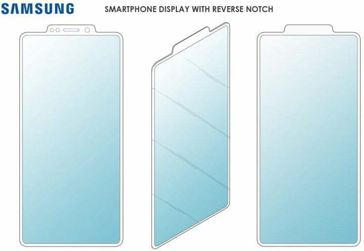 Samsung ters çentikli ekran patenti