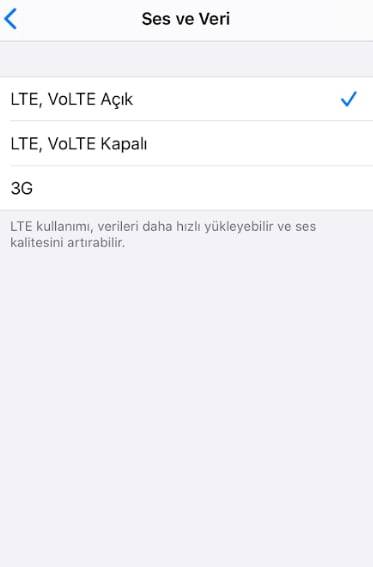 VoLTE açma Türk Telekom