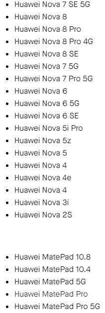 HarmonyOS güncellemesi alacak Huawei telefonları