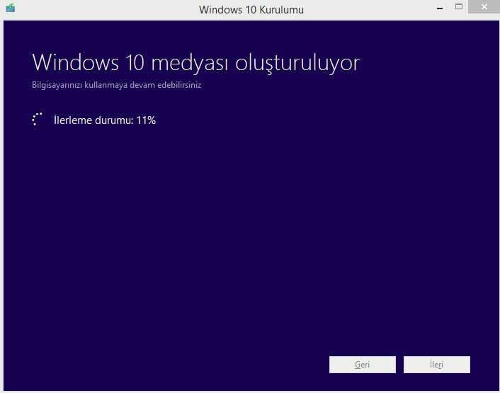 Ücretsiz Windows 10 yükle