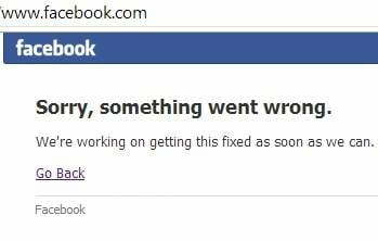 Facebook Something Went Wrong hatası ne demek?