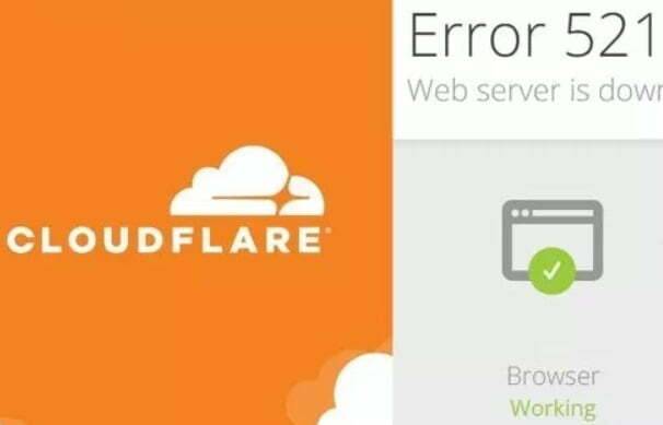 Cloudflare error 521 web server is down hatası