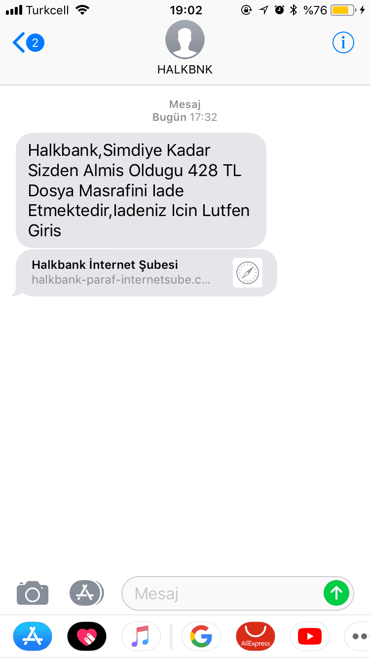 HALKBNK Halkbank dosya masrafını iade ediyor!