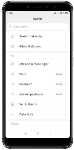 Xiaomi internet ayarları 'Türk Telekom Turkcell'