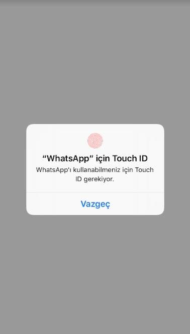 whatsapp touch açma kapatma