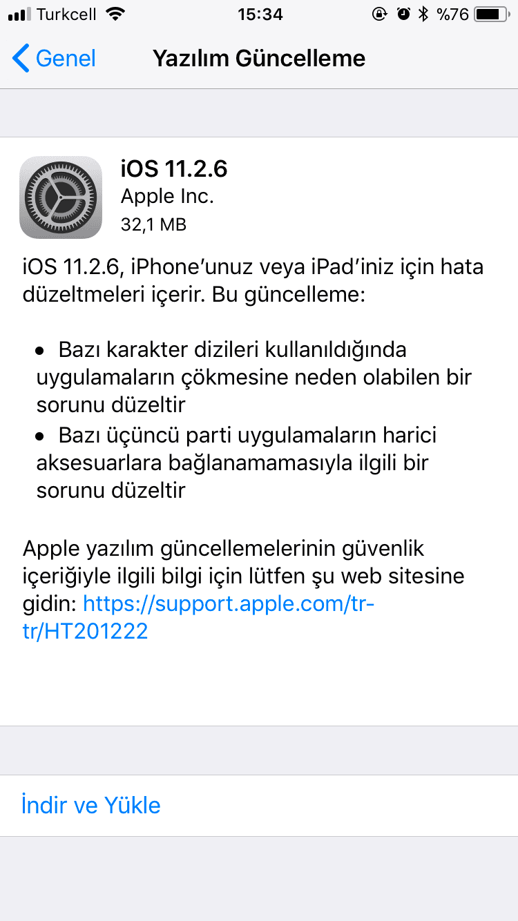 iPhone mesaj sorunu için iOS 11.2.6 çıktı!