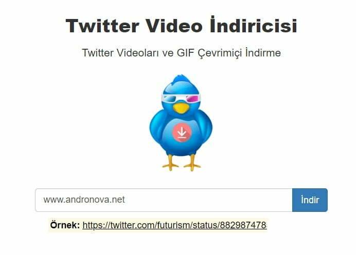 Twitter video indir android