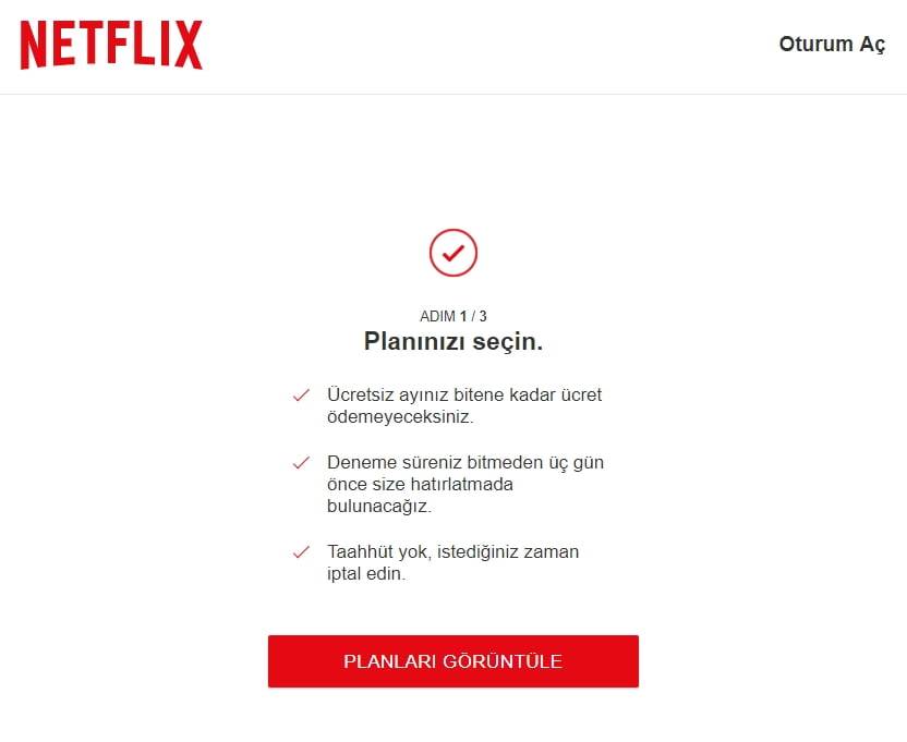 Netflix ücretsiz kullanma