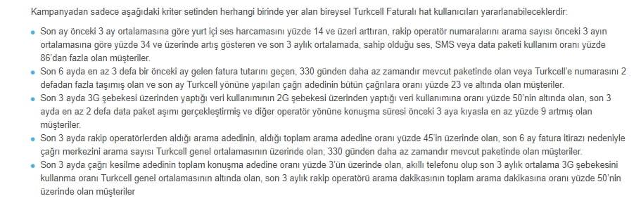 Turkcell sınırsız ve internet hediye kampanyası