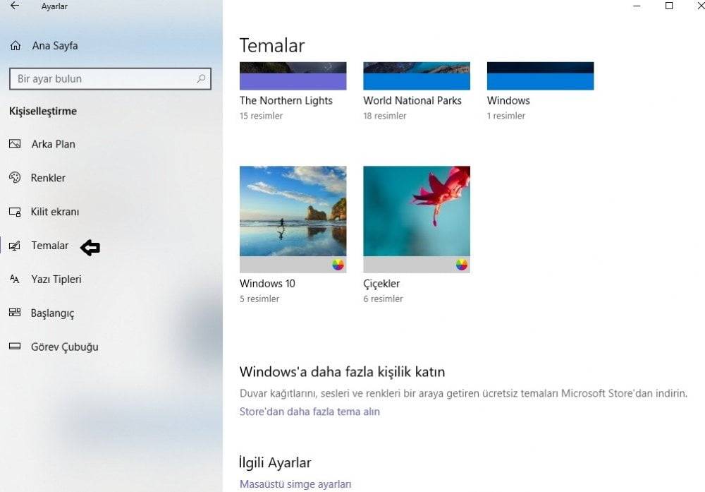 Windows 10 masaüstü simgeleri çıkmıyor