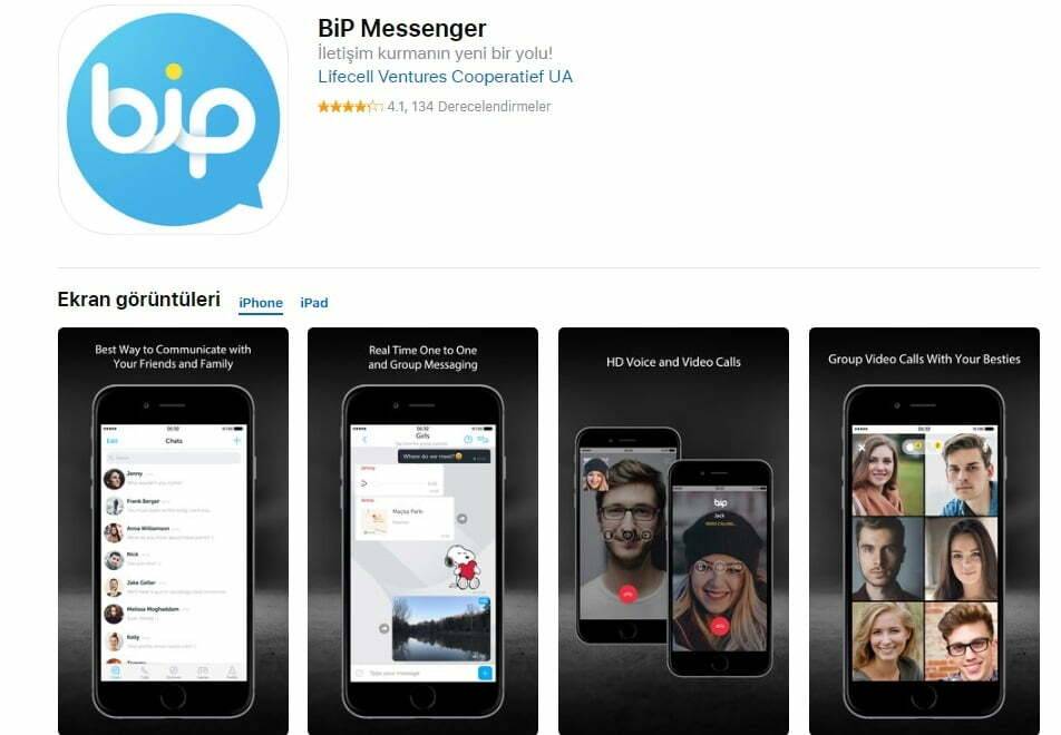 Bip Messenger Türk Telekom Vodafone kullanımı