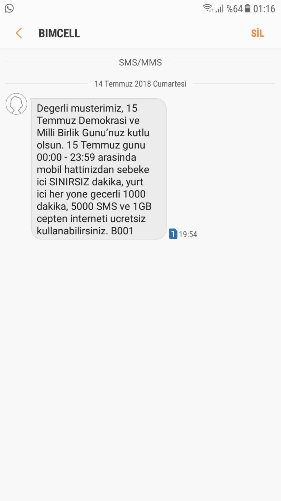 Türk Telekom hediye sms dakika internet sorgulaması