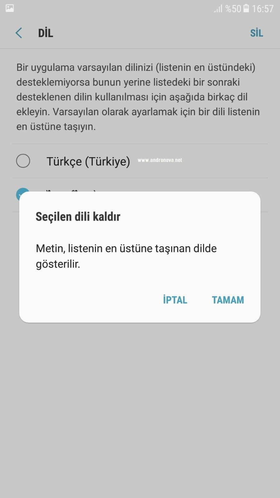 Samsung galaxy j7 pro Türkçe yapma
