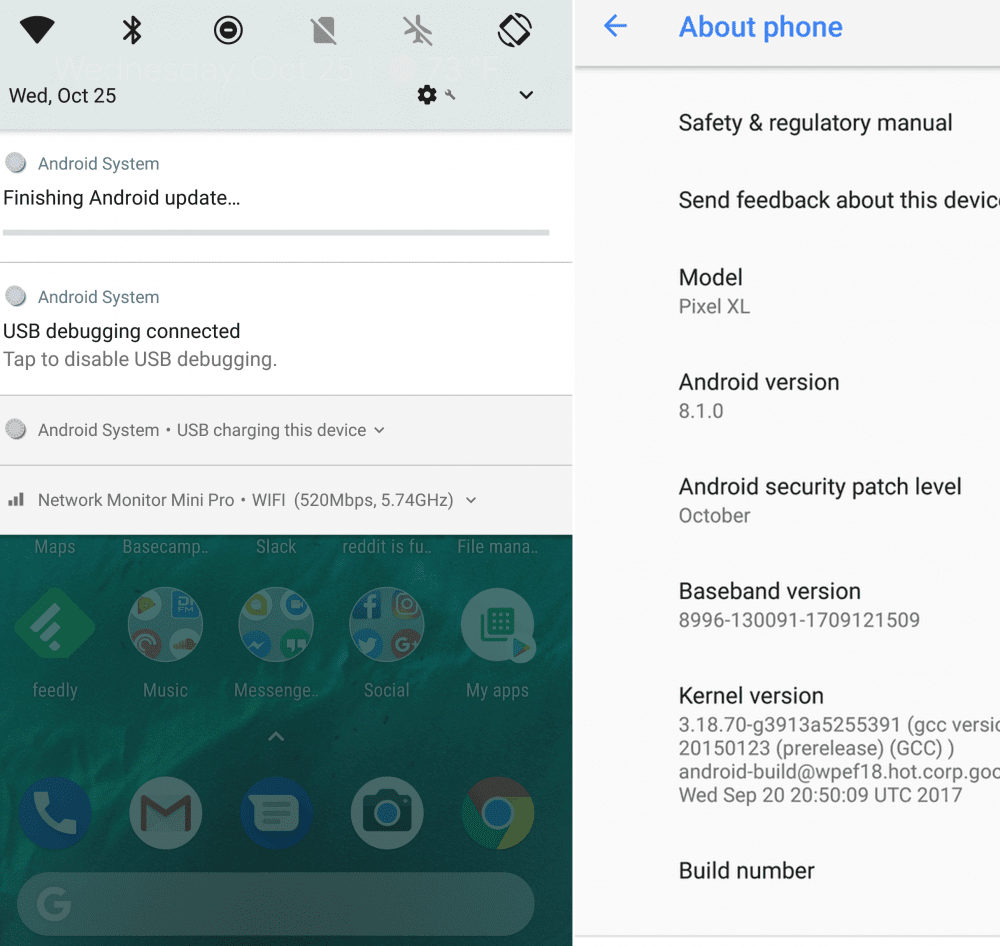 Android 8.1 güncellemesi için önizleme sürümü