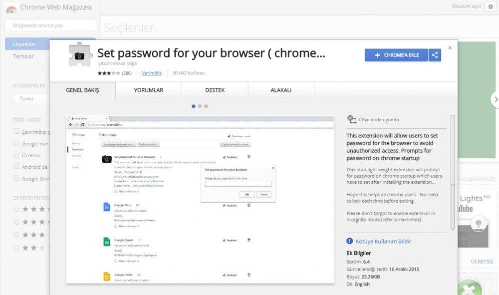 Chrome şifreleme