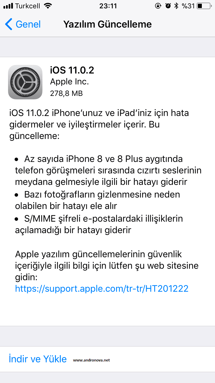  iOS 11.0.2 nasıl yüklenir?