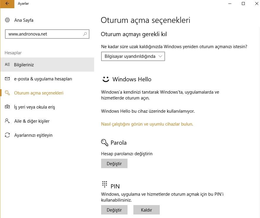 Windows Hello uyumlu uygulamalar