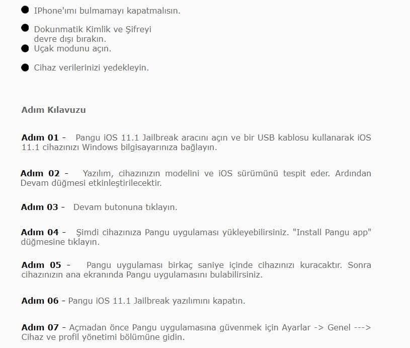 iOS 11.1.2 Jailbreak geliştirici sürümü yayınlandı