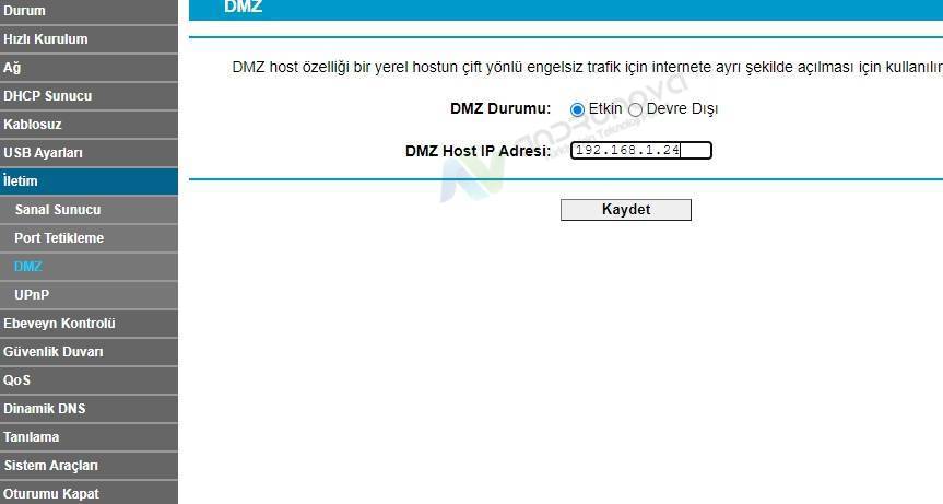 Modemde DMZ nedir