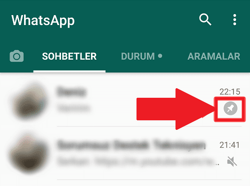Whatsapp sabitleme nasıl yapılır