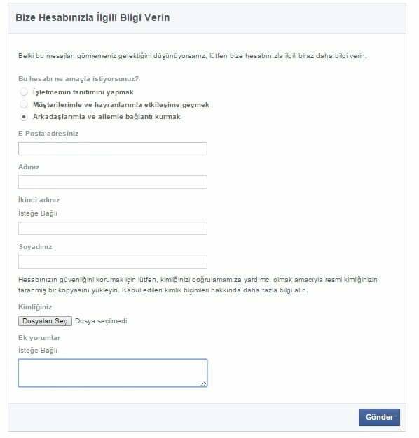 Facebook sayfasını kişisel hesaba çevirme