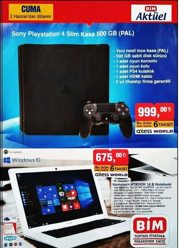 PlayStation 4 Slim en uygun fiyat BİM' de