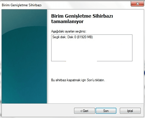 Windows 8.1 formatsız disk oluşturma