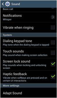 Android cihazlarda sistem ses ayarları