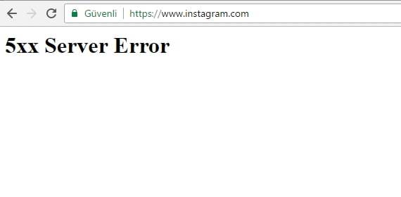 Instagram 5xx server error hatası çöktü mü