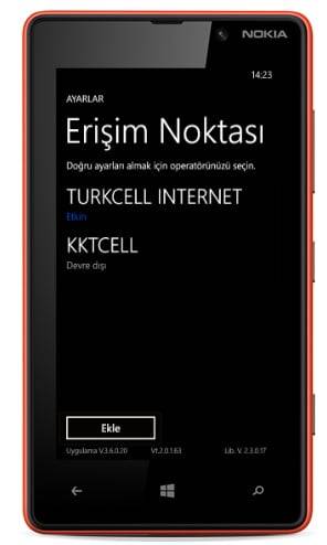 Nokia Lumia turkcell internet ayarları
