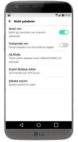 LG G5 Türk telekom internet ayarları
