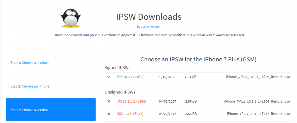 iPhone için doğru ipsw dosyasını yükleme